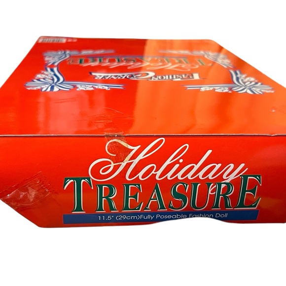 1996 Fashion Corner Holiday Treasure Doll Poseable Blonde in Holiday Gown - Picture 5 of 6